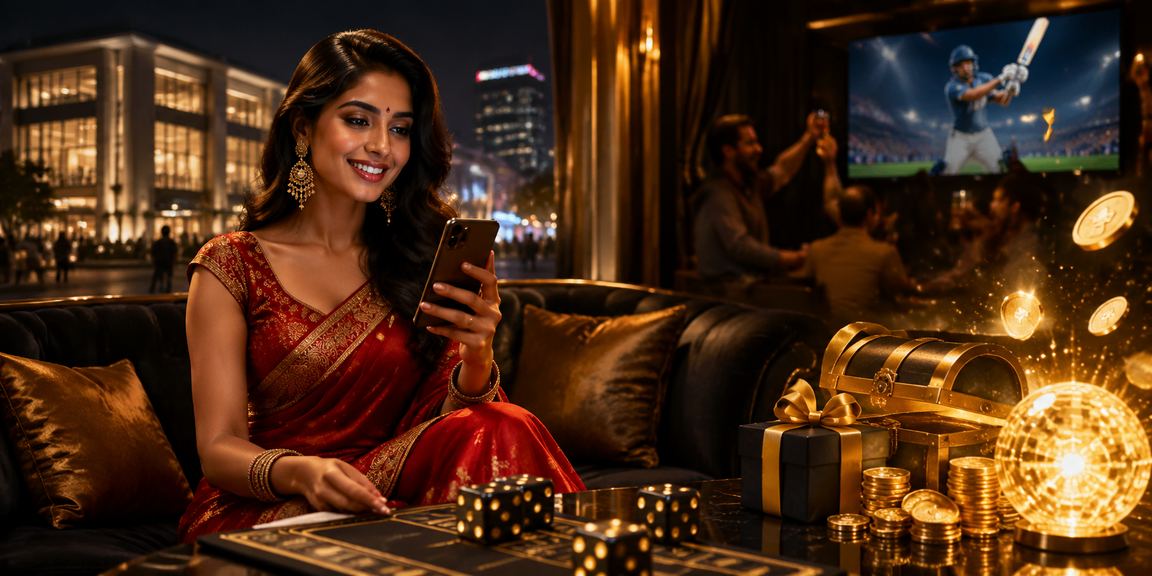 Excited Indian users browsing cricket betting on mobile at Delhi